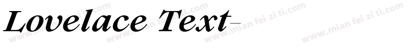 Lovelace Text字体转换